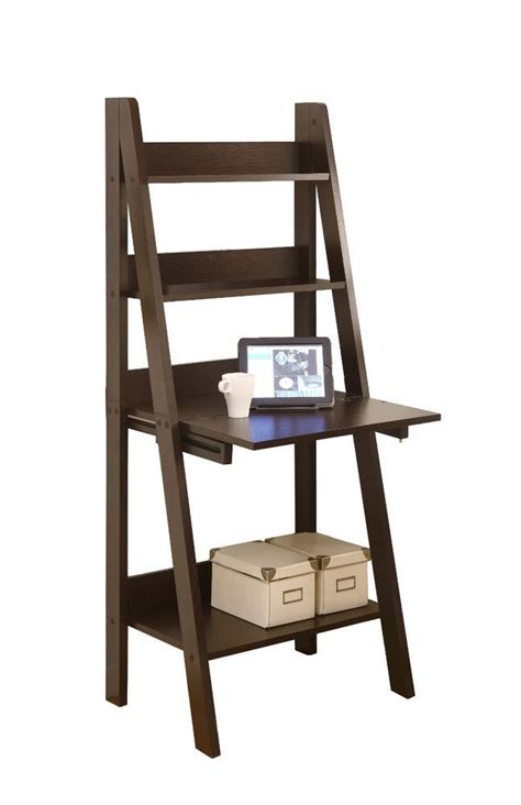 Ladder Bookcase With Drop Down Desk